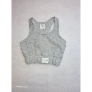 Offline by Aerie Womens Gray Quilted Racerback Sports Bra XXS TTP 0069